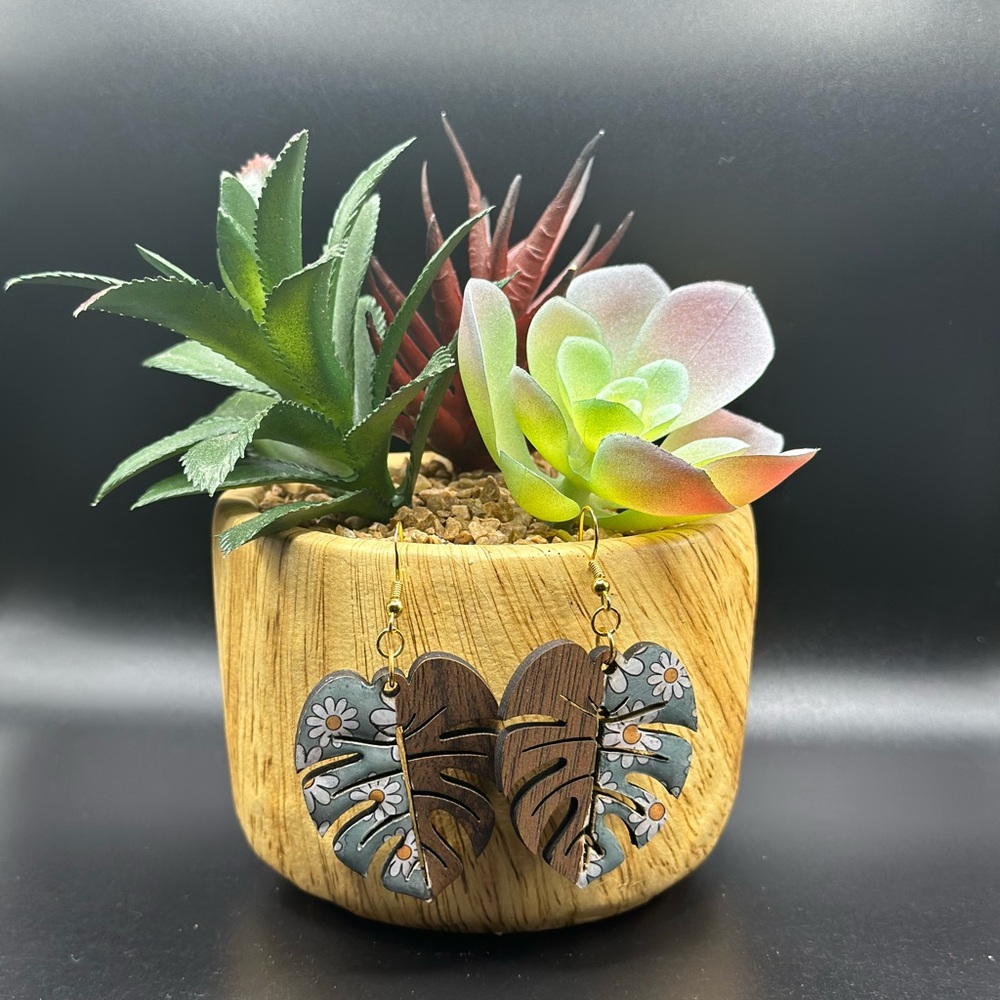 Boho Chic Wooden Earrings - Artisan Crafted & One-of-a-Kind